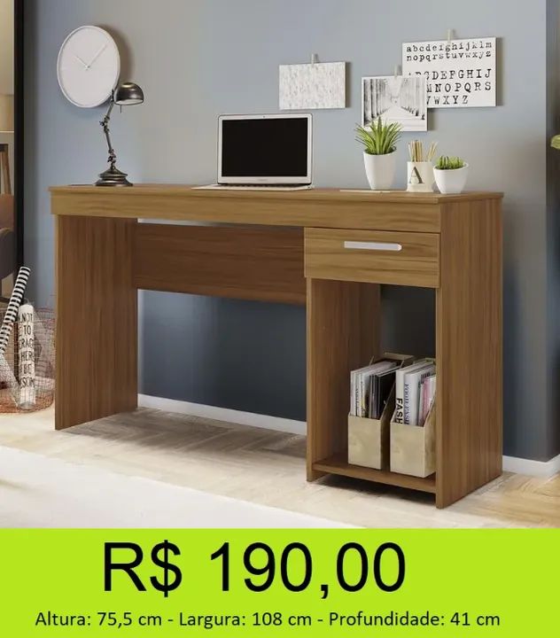 Mesa escrivaninha a pronta entrega  - Foto 3
