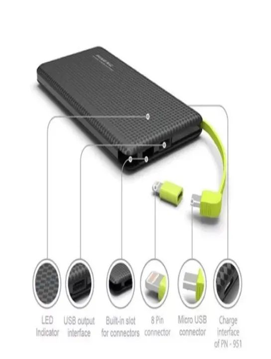 Carregador Portátil 951 - Power Bank com Cabo Micro USB