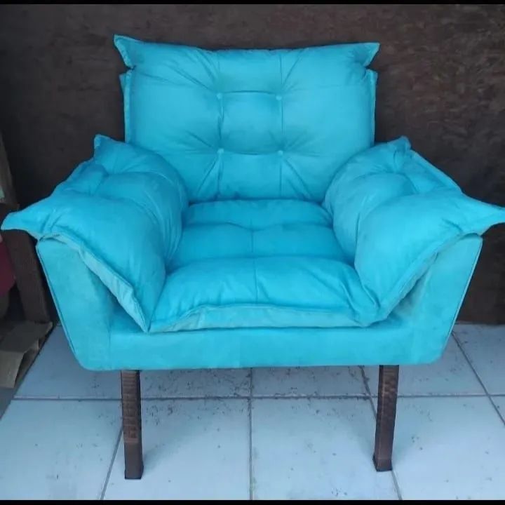 Poltrona decorativa em sued cores a escolher  - Foto 3