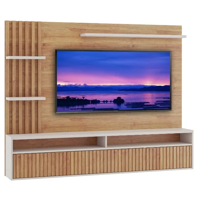 Painel Versalhes para TV até 65 Polegadas 1 Porta Viero Mel Off White