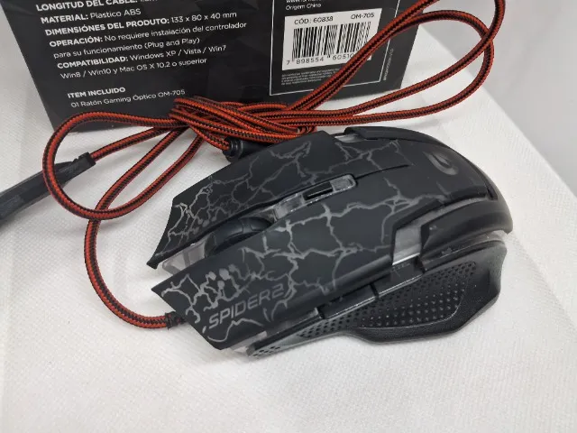 Mouse Gamer Fortrek Spider 2 OM705 3200 DPI