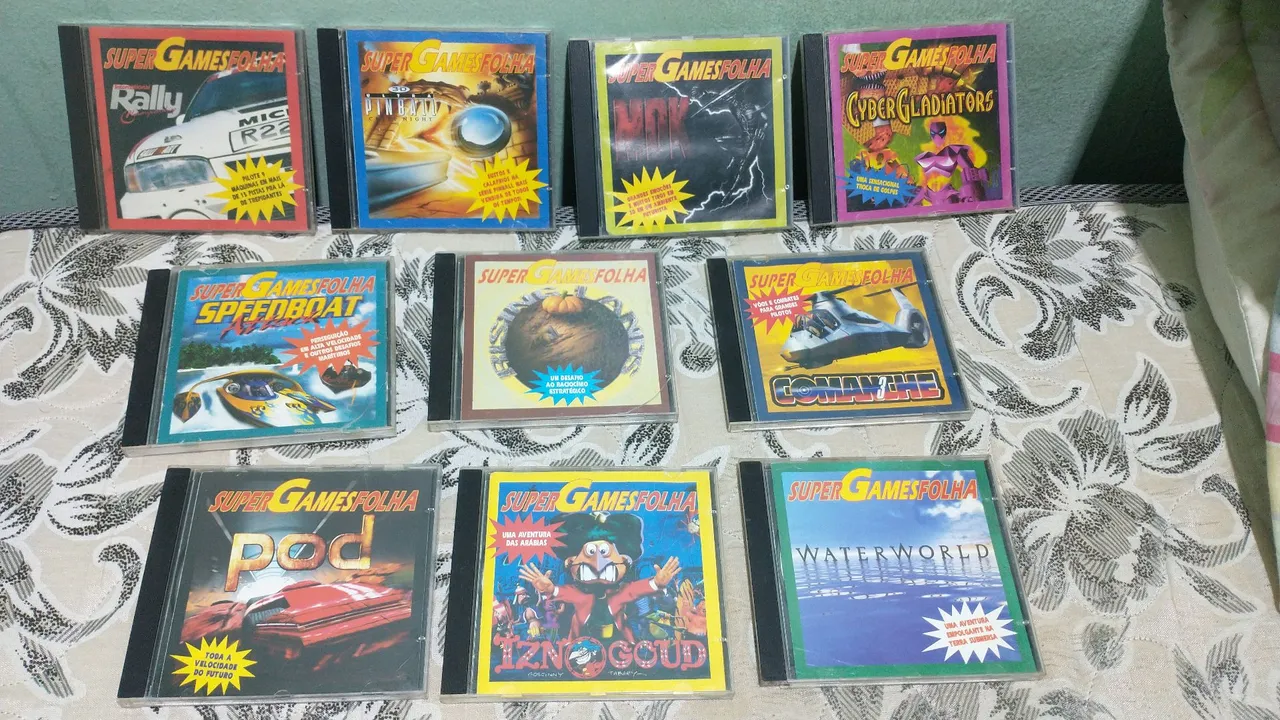 10 Jogos antigos coleção Super Games folha 1998