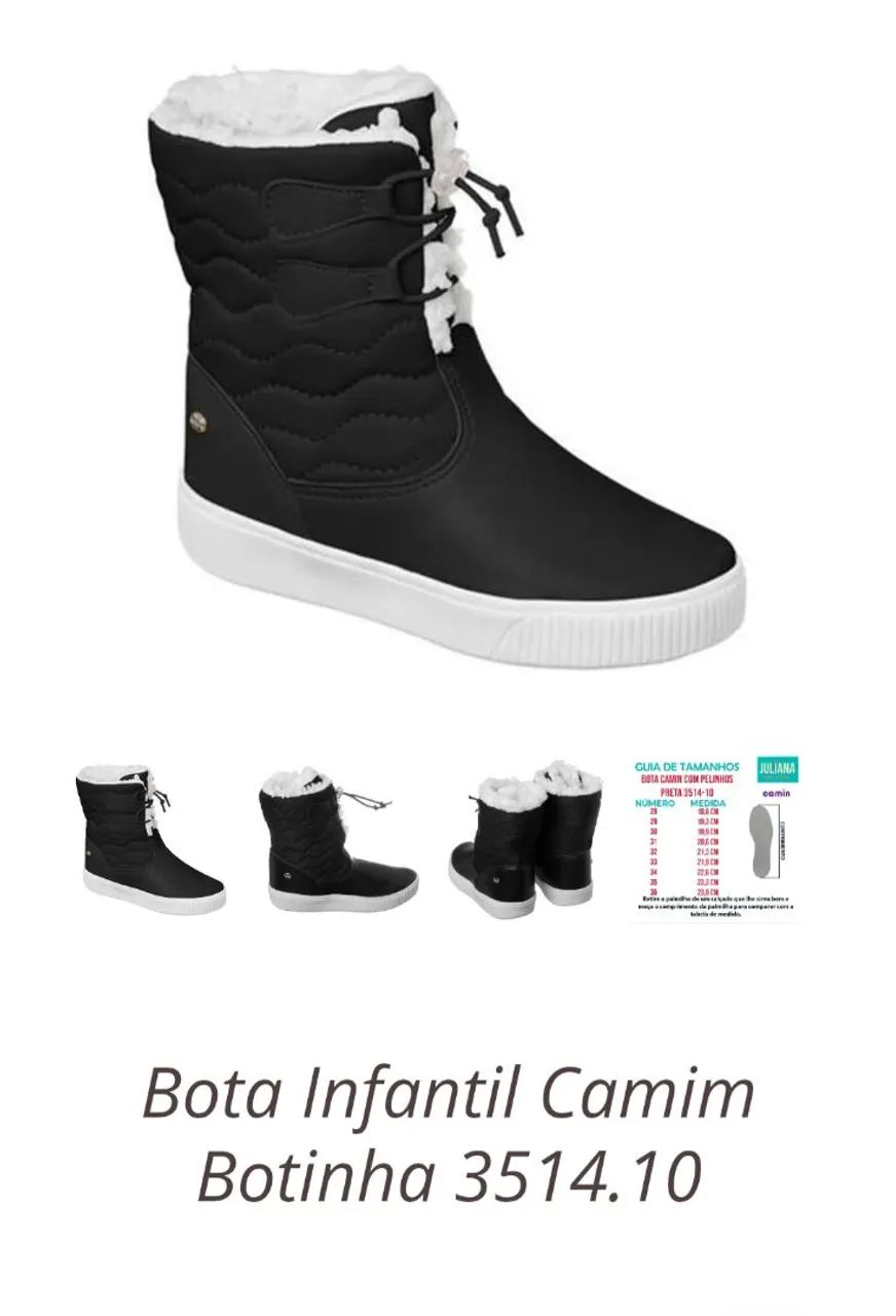 Bota Infantil Camim Botinha 3514.10