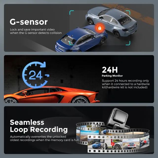 Câmera Veicular Azdome V600 Dual DashCam - Foto 4