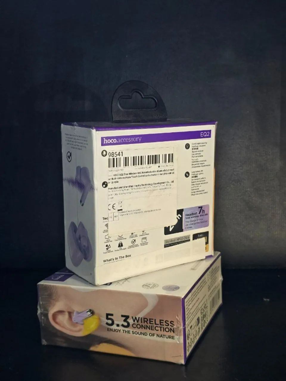 Fones de ouvido Hoco EQ2 Roxo - Foto 3