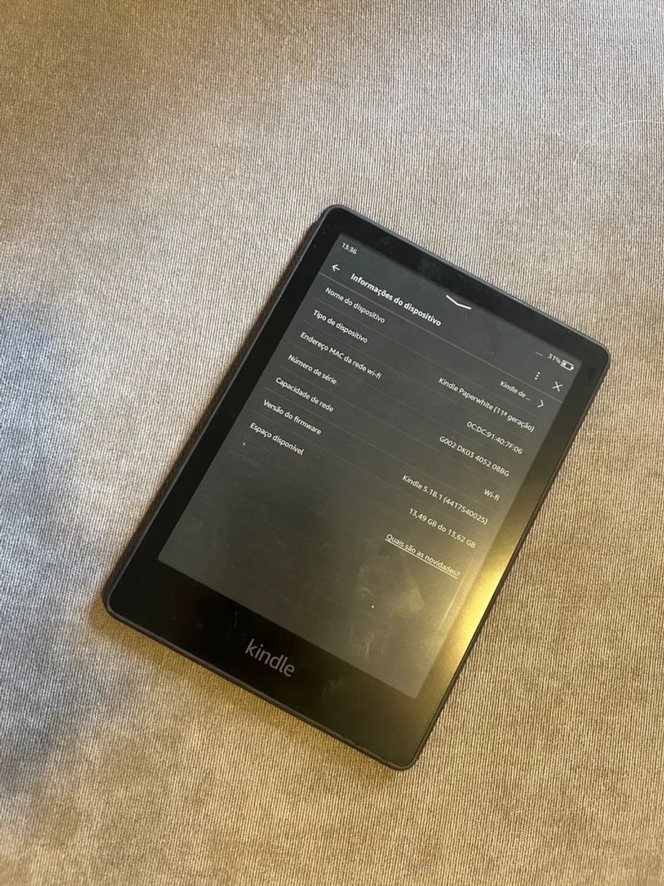 Kindle 11ª geração, 2024, tela 6,8 polegadas 