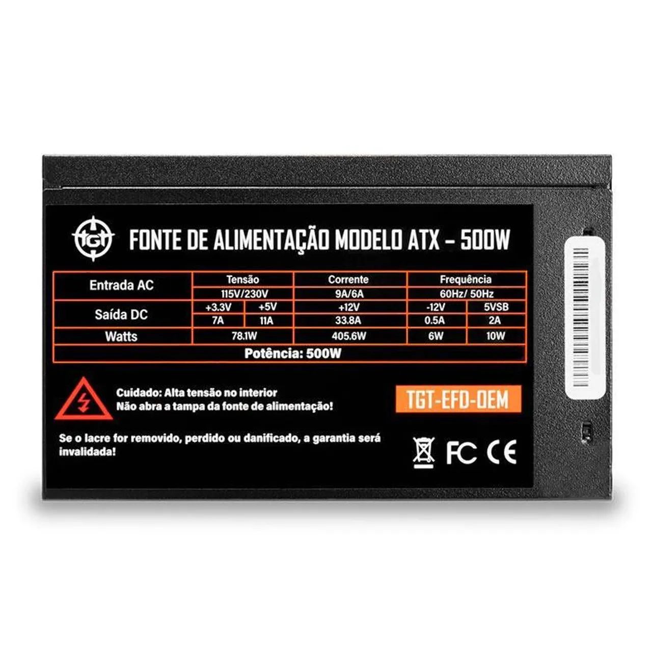 Fonte tgt 500w voltagem automática  - Foto 2