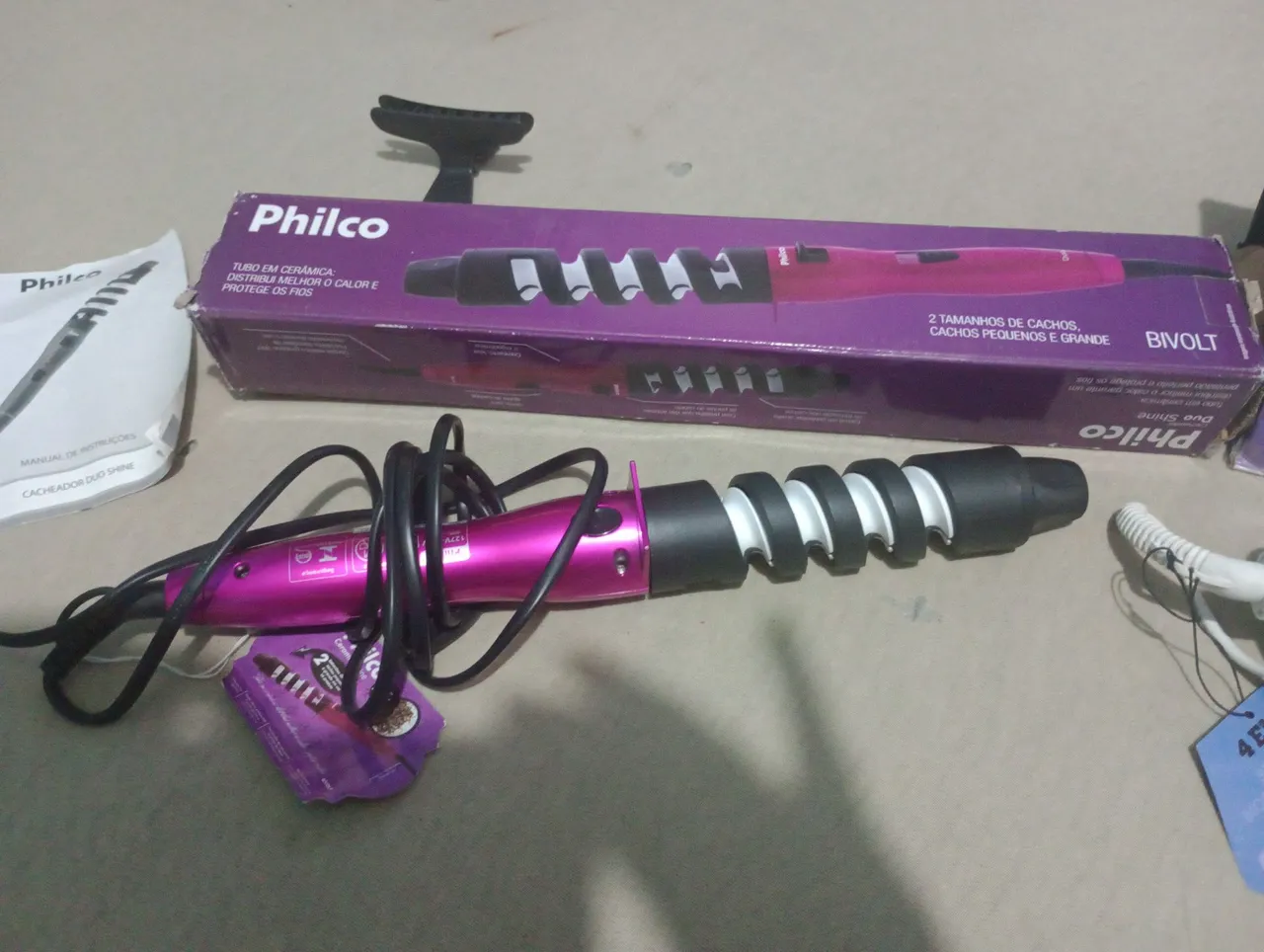 Cacheador Philco Bivolt Duo Shine e escova secadora aceito ofertas