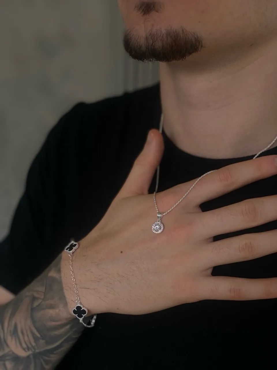 Colar de Prata Legítima Cordão Baiano Cristal Lapidado 50cm na PROMOÇÃO + FRETE GRÁTIS!! - Foto 3