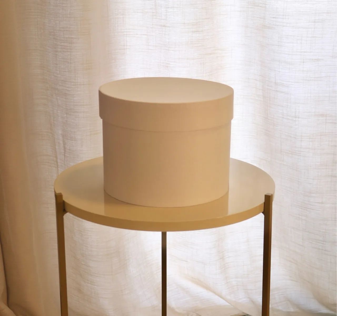 Caixa BOX Cartonada Redonda Branca