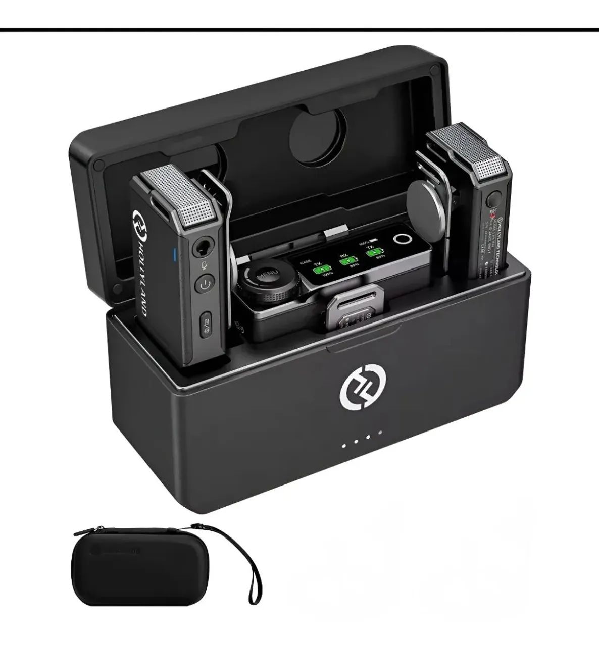 Hollyland Lark - *NOVO Lacrado* Dois Microfones Sem Fio para Filmagens e Entrevistas - Foto 3