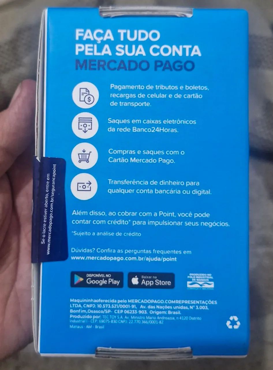 Máquina de cartão point mini mercado pago - Foto 3