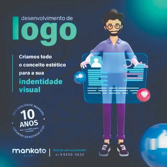 Design gráfico, logomarca, banner, folder, pacotes de artes, marketing, canva, IA, imagem - Foto 3