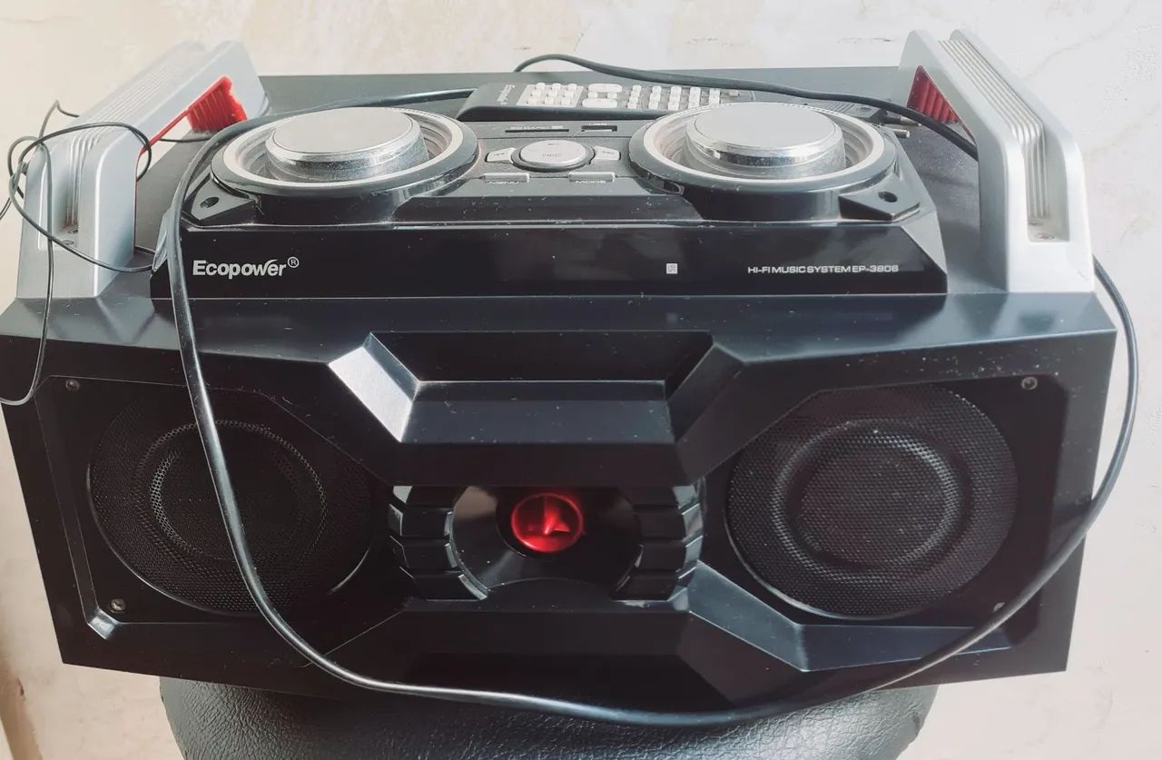 Caixa de som speaker ecopower ep 3806 USB FM  Bluetooth  - Foto 5