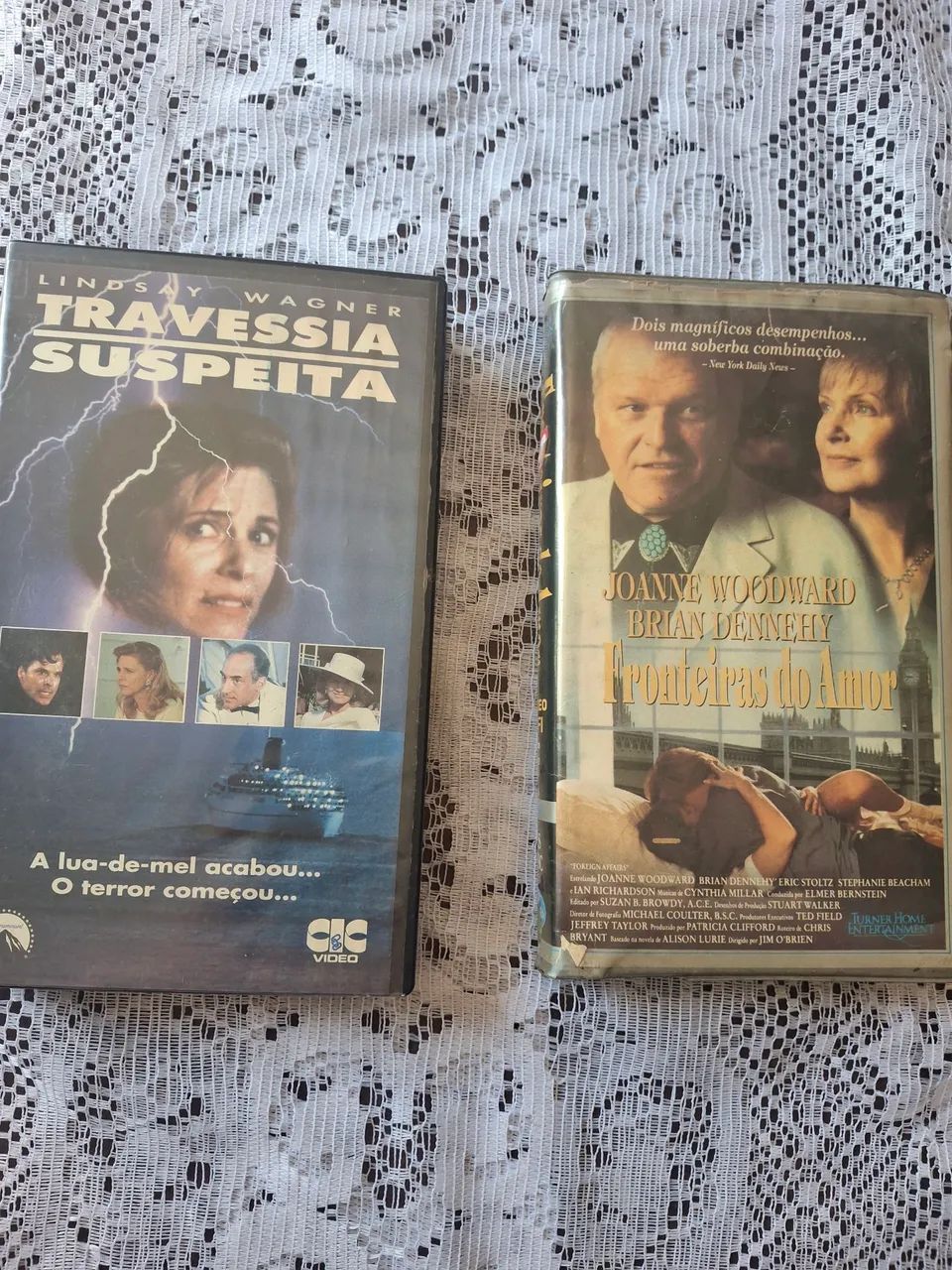 FILME VHS :"TRAVESSIA SUSPEITA", e  "FRONTEIRAS  DO  AMOR"