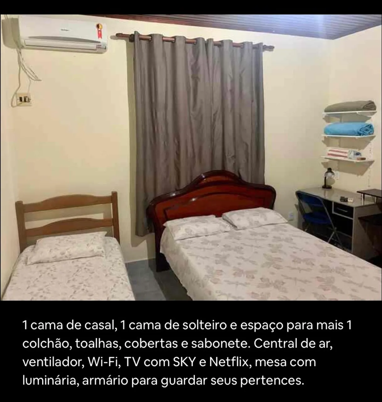 Quarto com banheiro privativo no São Francisco.