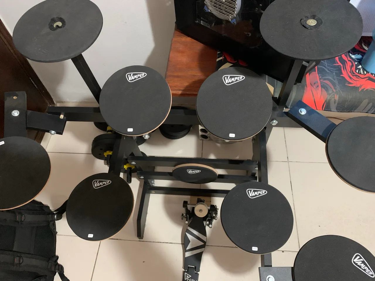 Bateria de estudos Vamper (não emite som)