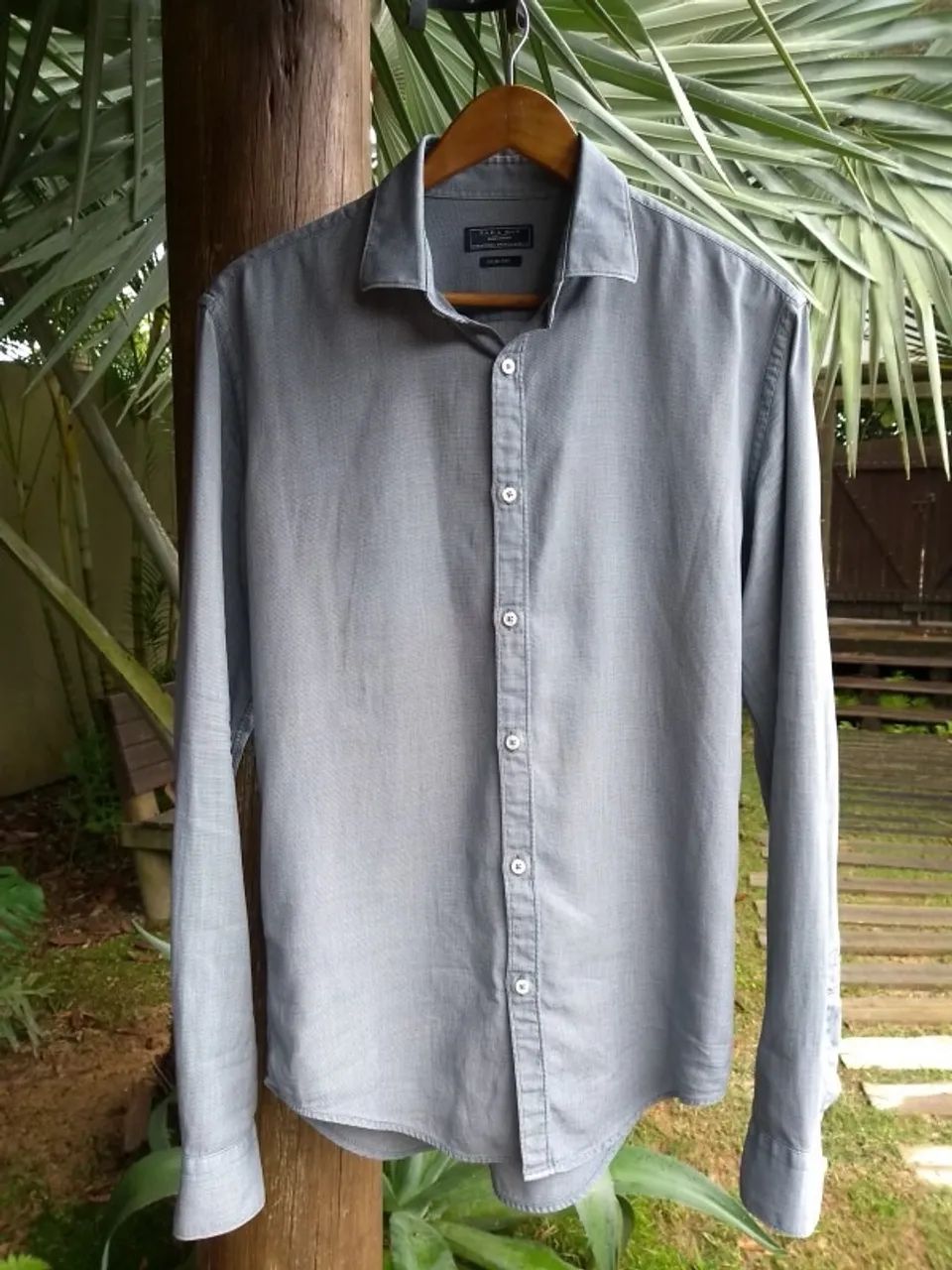 Camisa Zara Masculina Social M - Foto 3