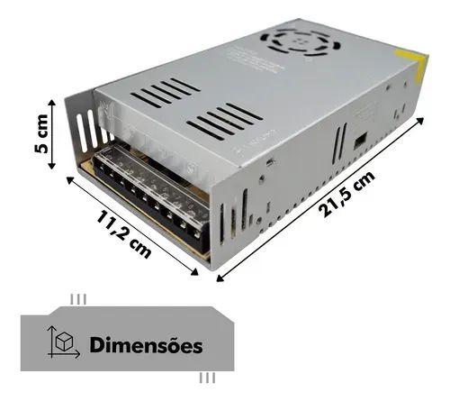 Fonte Chaveada 12V 50A - NOVA - Foto 4