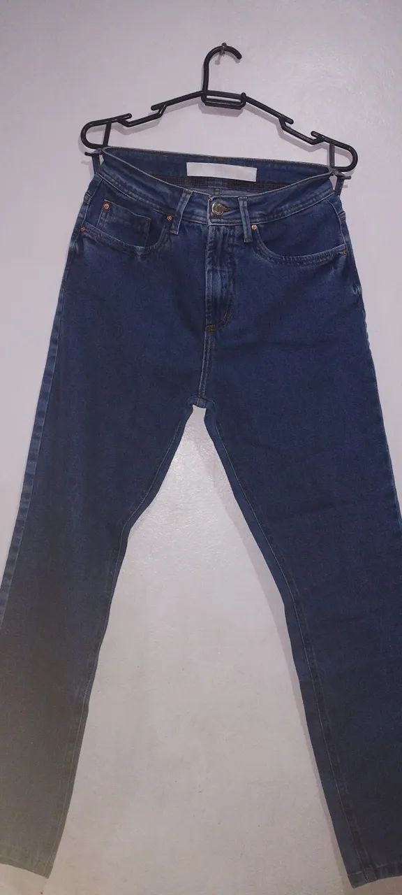 Calça Jeans feminina  MON , Azul indigo 