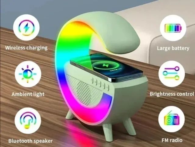 Caixa de Som Bluetooth com Iluminação RGB - Foto 3