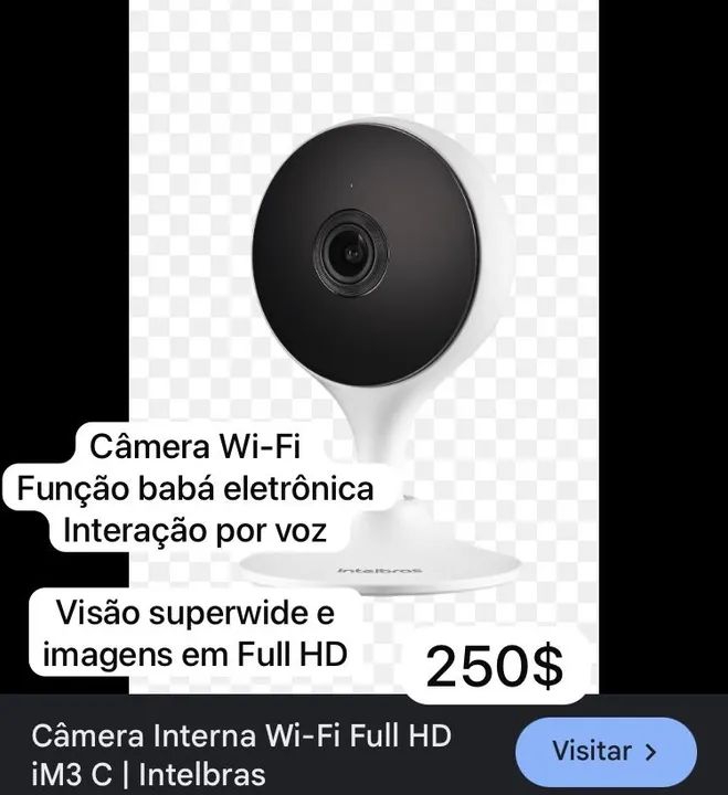 Câmera Wi-Fi Intelbras iM3 C - Segurança e Conforto para sua Família