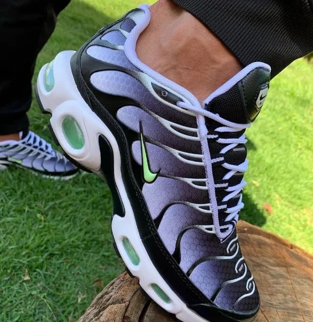 Nike Air Max TN Masculino Branco/Preto - Foto 5