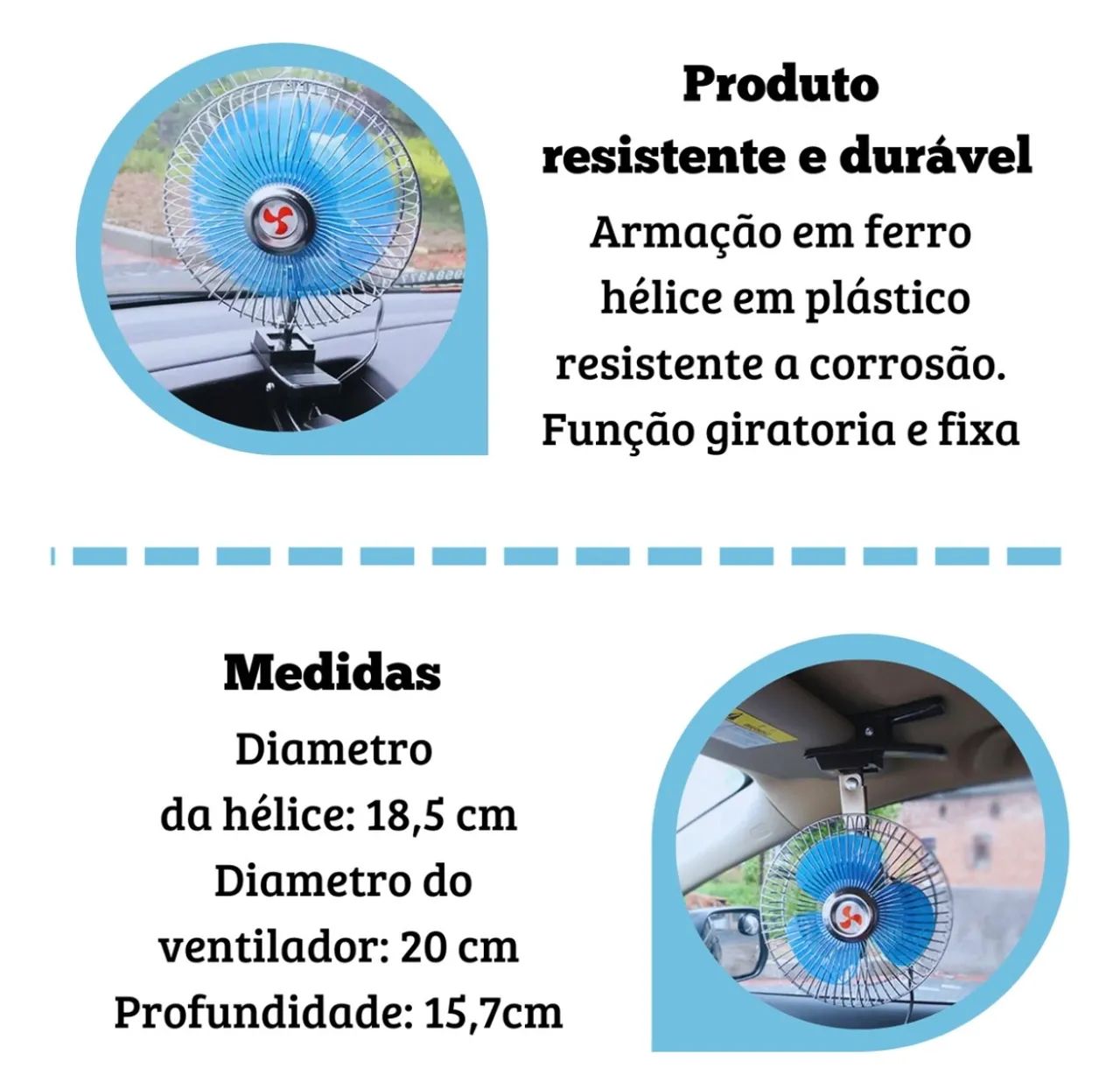 Ventilador portátil 12 volts  - Foto 2
