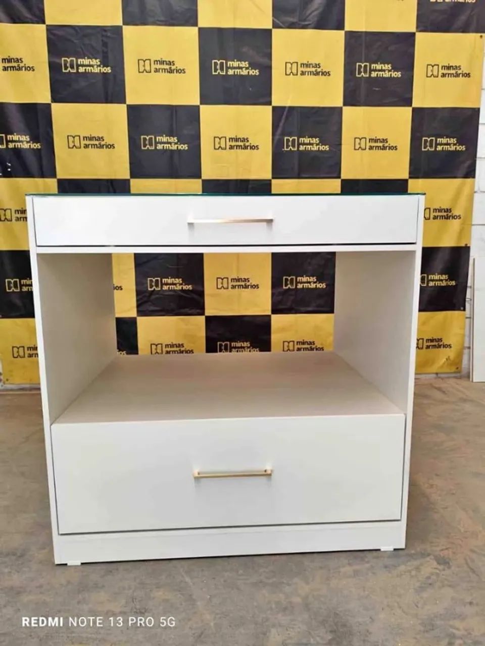 Ilha em MDF Com gavetas 100x100x80 - Tampo de vidro  - Foto 3