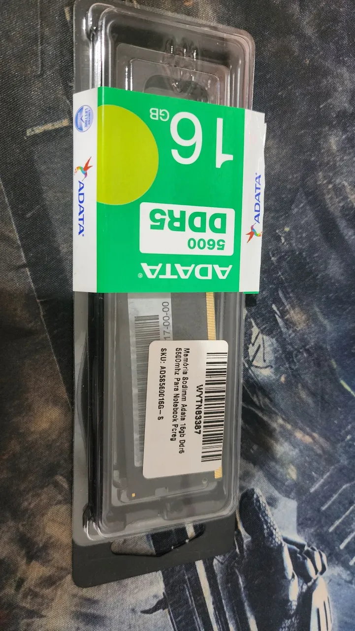Memória RAM ADATA DDR5 16GB 5600MHz Notebook