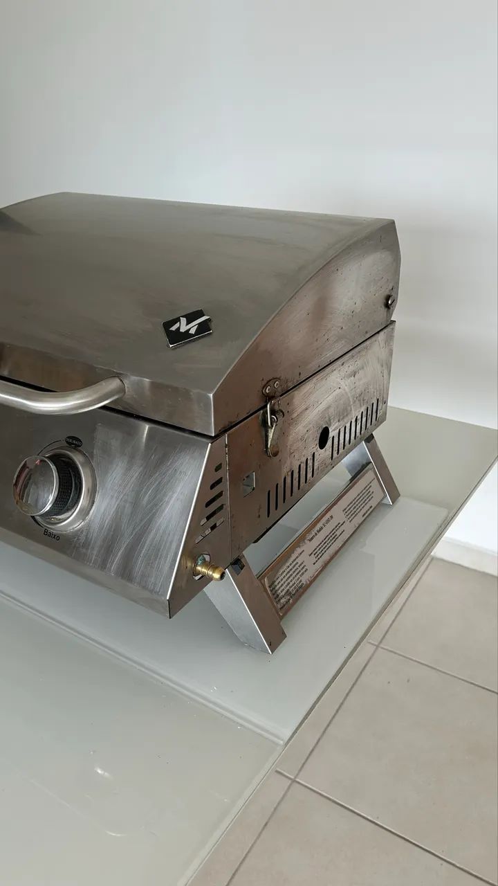 Churrasqueira a Gás Portátil em Aço Inox - Foto 6
