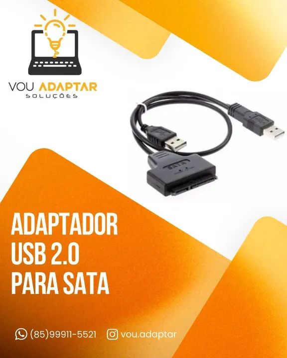 Cabo Adaptador USB para Sata 2.0 Notebook Hd/Ssd