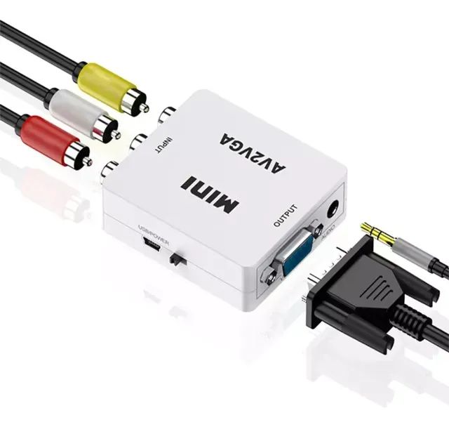 Conversor De Áudio E Vídeo Knup Vga2av Branco