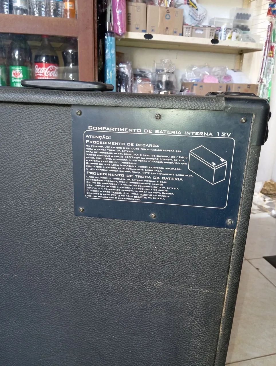 Caixa de Som com Bateria Interna 12V