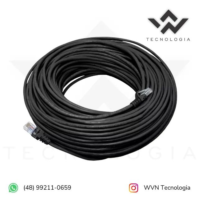 Cabo de rede preto 4 pares Cat5 POR METRO