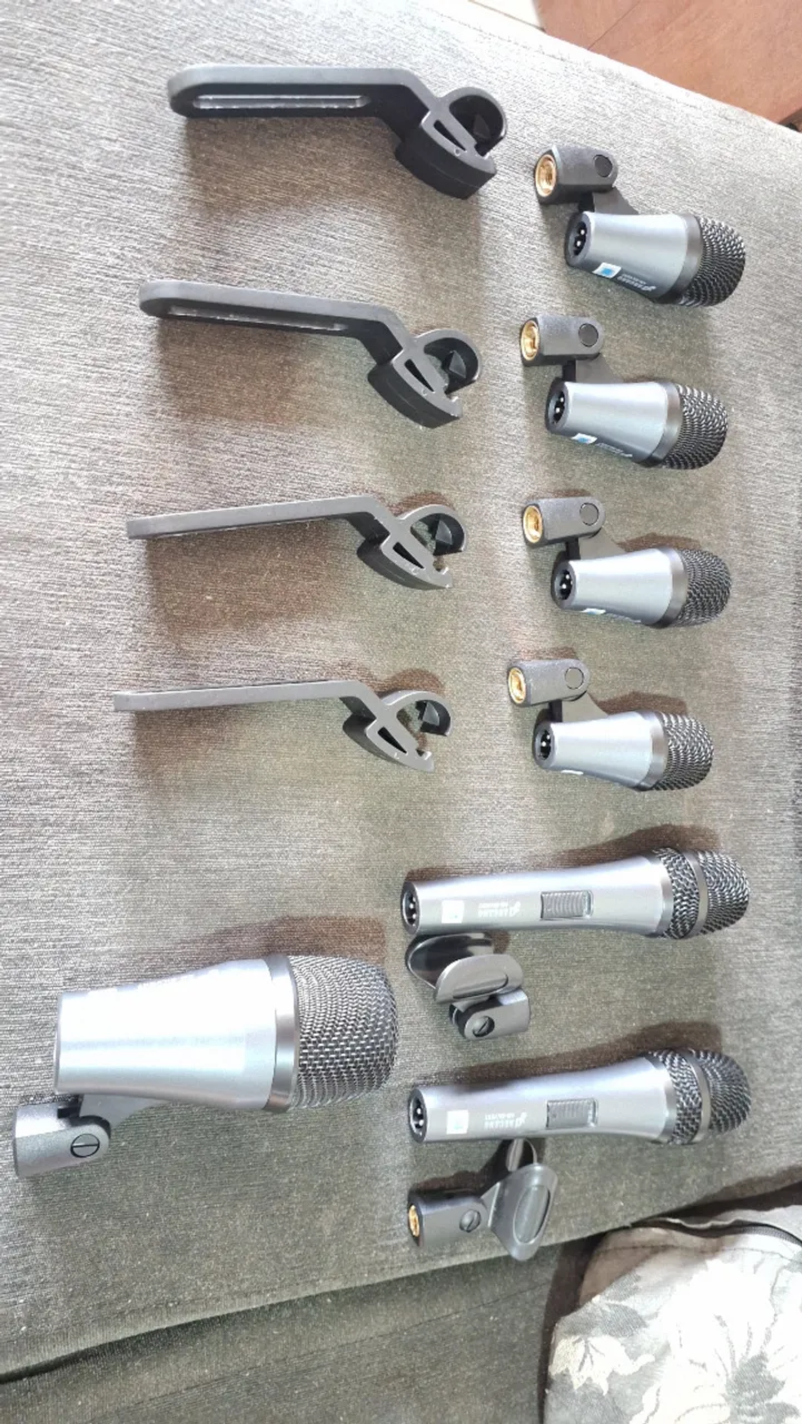 Kit de microfones para bateria com maleta profissional novo zerado (preço negociável)