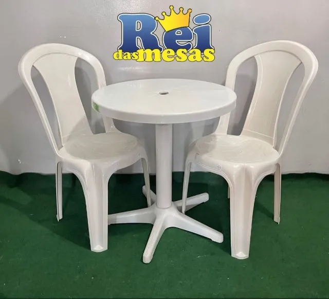 Mesa plastex desmontável 70x70