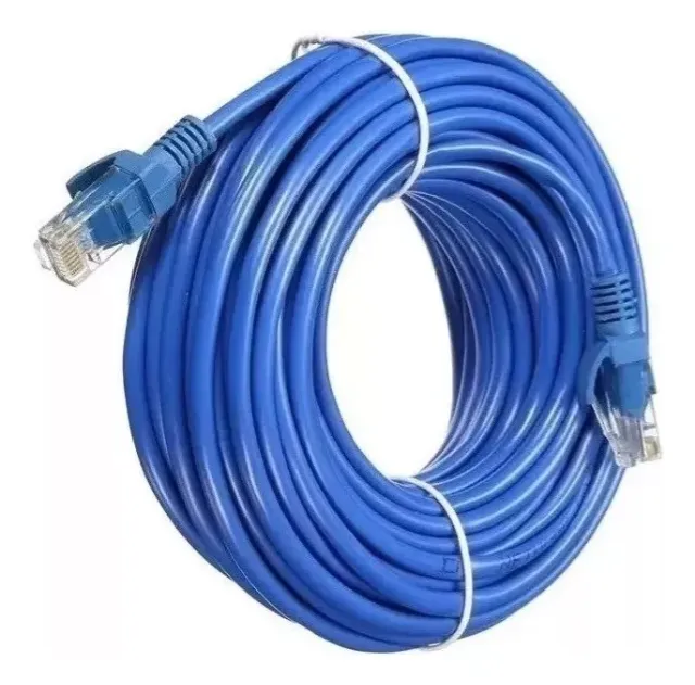 Cabo de Rede de Internet CAT.6 10 metros Azul Patch Cord Plus Cable - Loja Coimbra Entrega