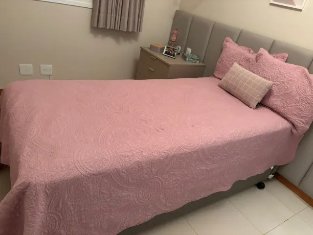 Cama box solteiro + cama auxiliar (bicama)
