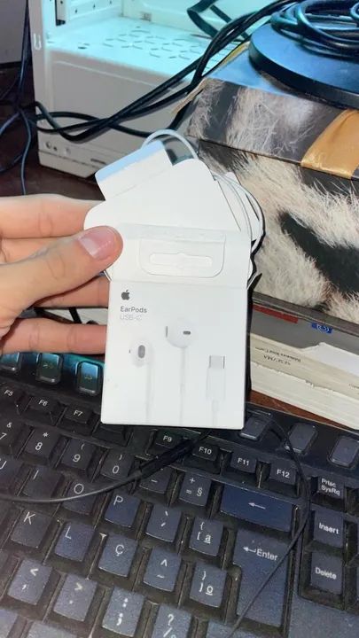 Fone apple de fio original (com manual da apple)(caixa aberta) - Foto 2