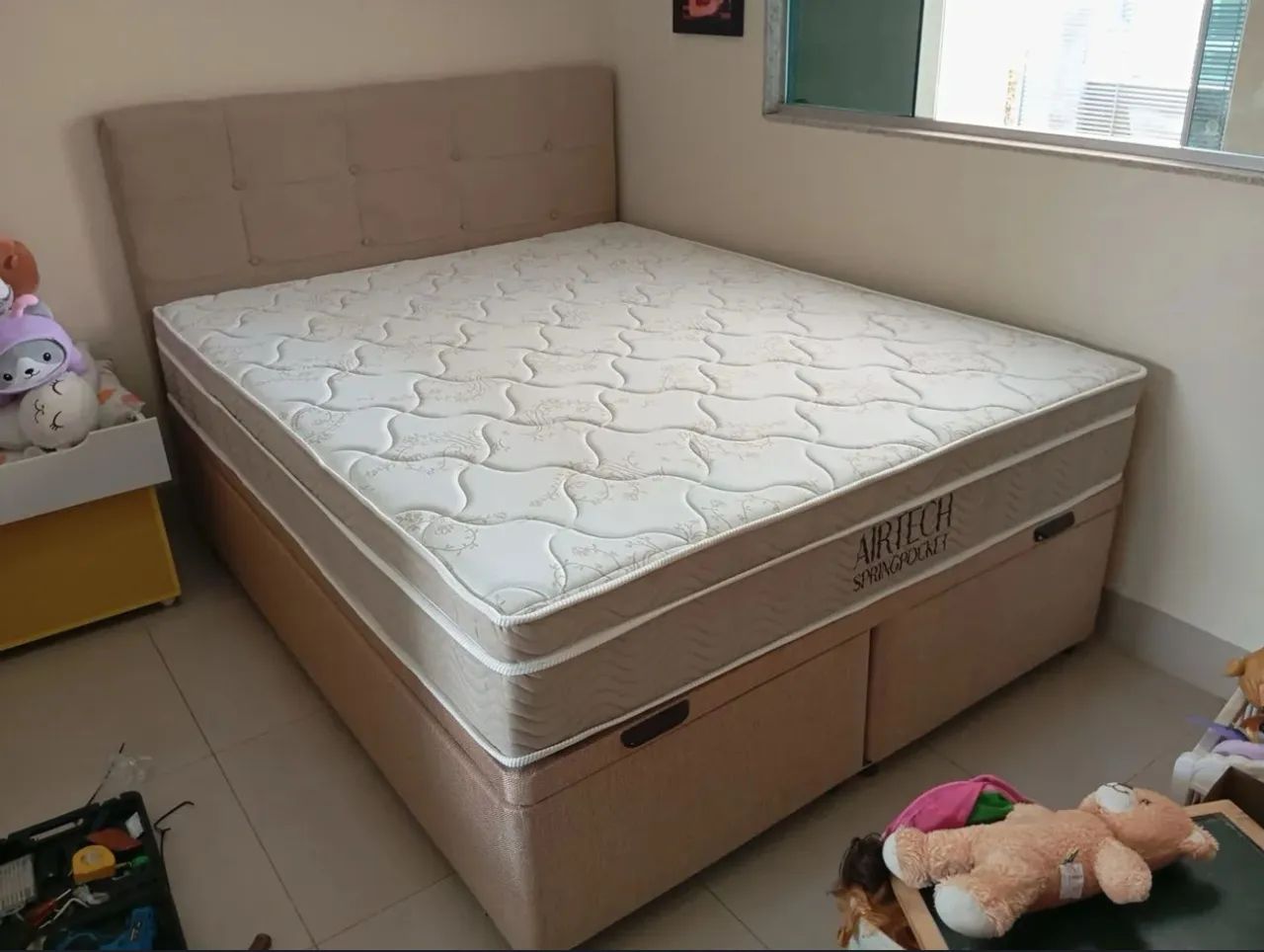 Cama Box Baú QUEEM 158x198 ( Pronta Entrega ) Molas Ensacadas 