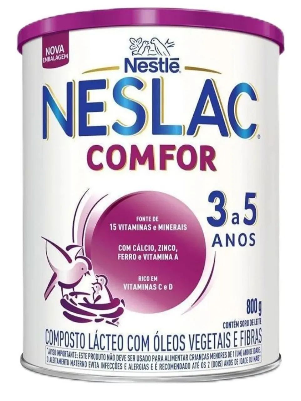 Leite Nestlé Neslac Comfor 3 a 5 Anos 800g