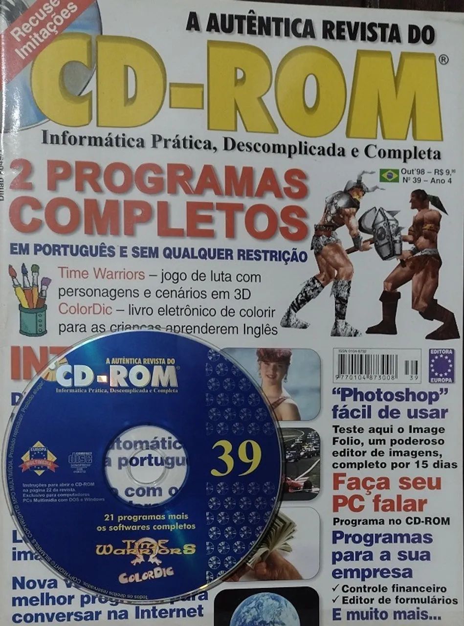 CD-ROM de 1998 "Informática Prática, Descomplicada e Completa" - PC - Mês de Outubro 