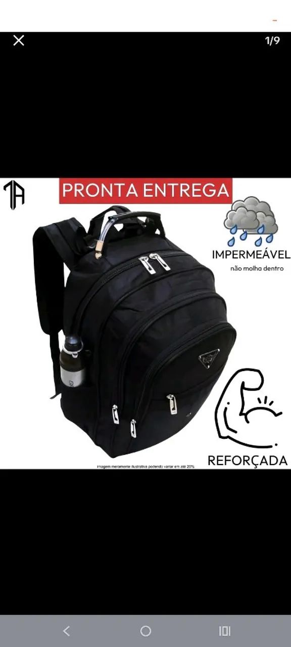 Mochila impermeável com cabo reforçado  - Foto 4