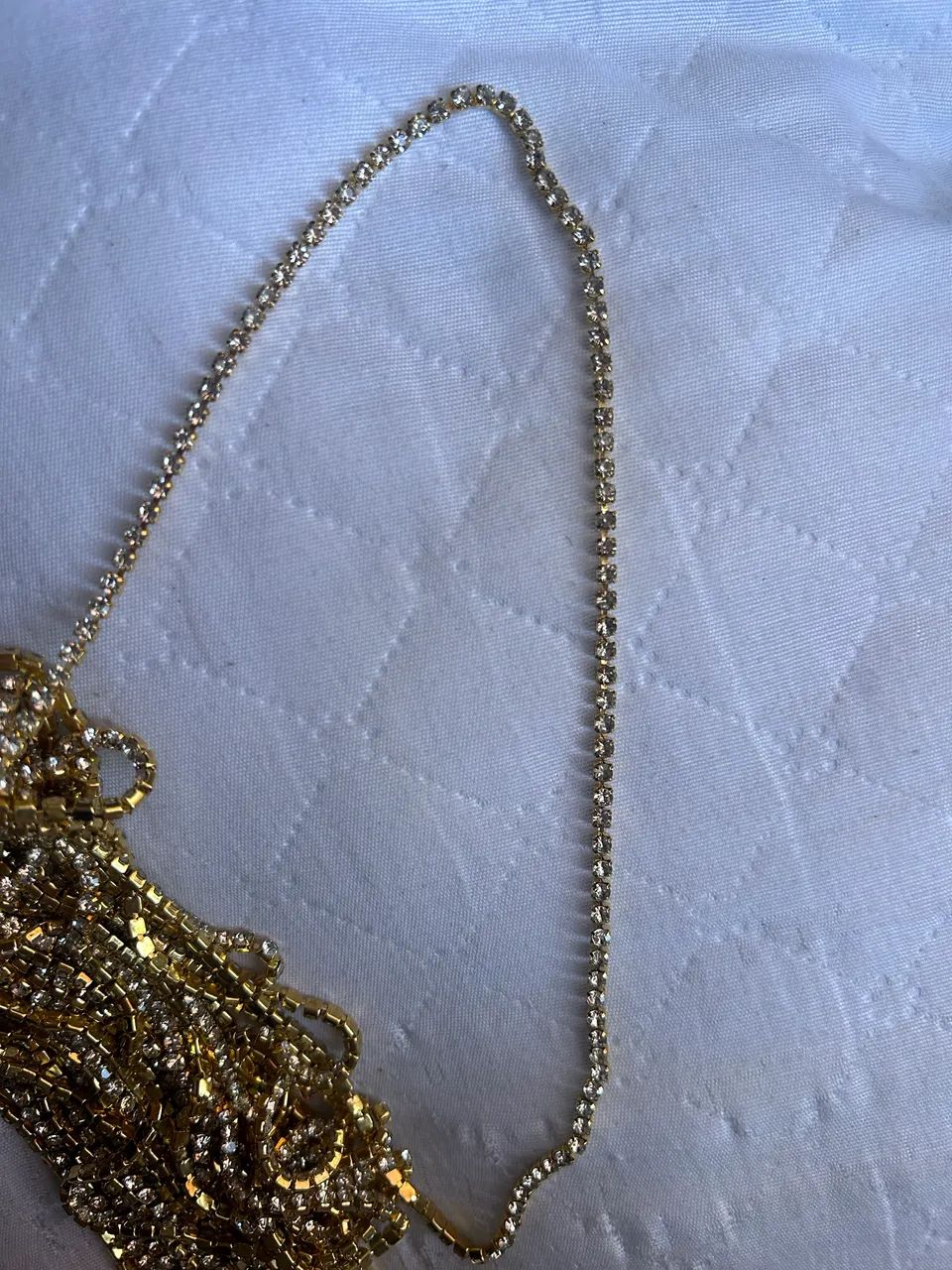 Corrente tira de Strass Dourado  - Foto 3