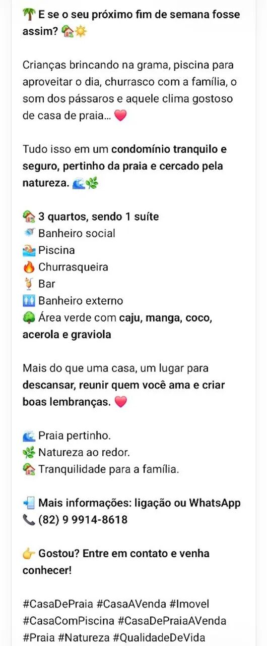 ALUGO E VENDO CASA PERTO DA PRAIA - Foto 2