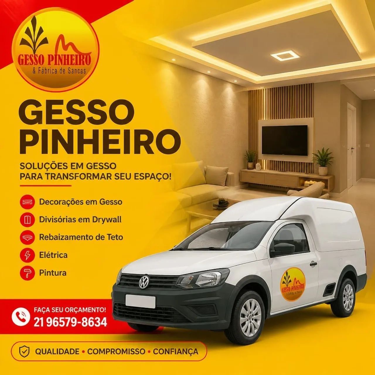 Gesso e Decorações/Divisórias em Drywall 