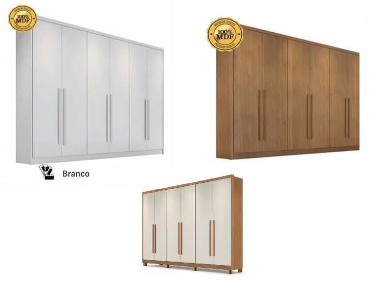 Guarda roupa Casal 8 gavetas Robust