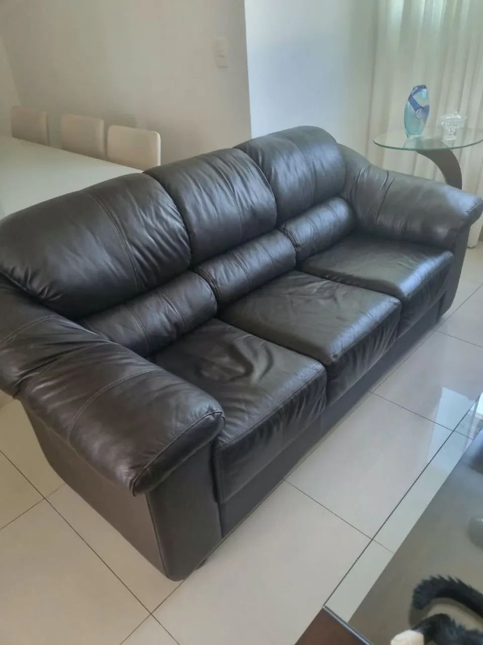 Sofa de couro 3 e 2 lugares  - Foto 3