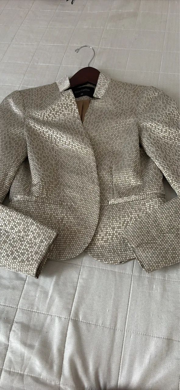 Blazer feminino 38 com dourado  - Foto 3